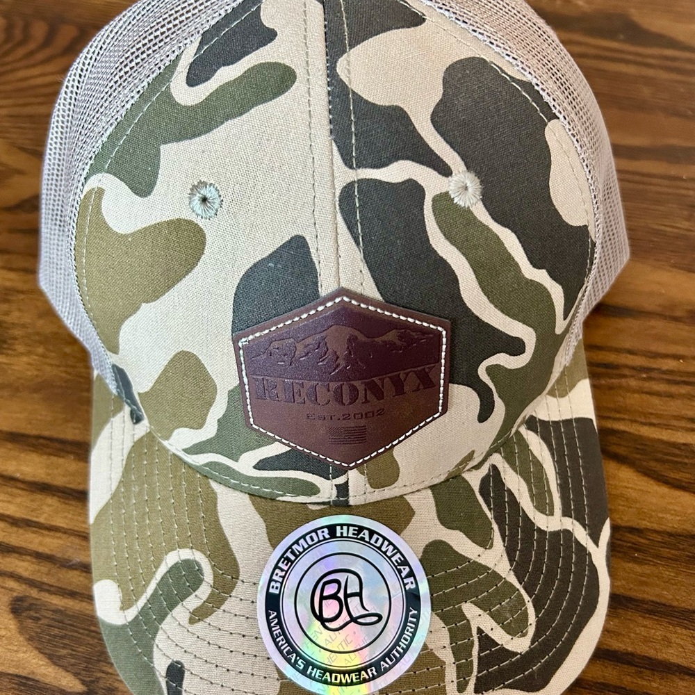 Reconyx Camo Logo Hat with Leather Patch
